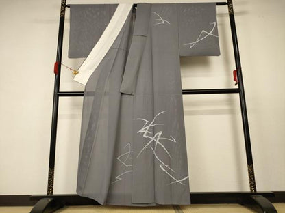 平和屋着物＊夏物 訪問着 絽 幾何学文様 正絹 逸品 AABC1860jd