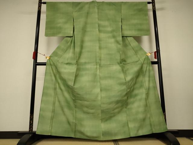 平和屋着物＊夏物 小紋 変わり絽 霞文 暈し染め 正絹 逸品 AABC1863jd