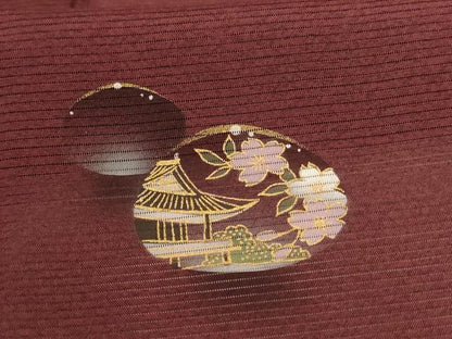 平和屋着物＊夏物 訪問着 絽 手描き 風景文 水玉 暈し染め 正絹 逸品 AABC1864jd
