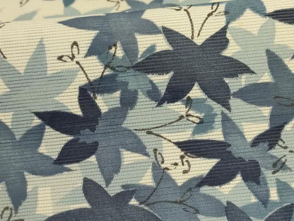 平和屋着物＊夏物 小紋 絽 楓文 正絹 逸品 AABC1866jd