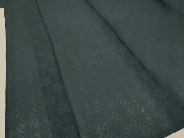 平和屋着物＊夏物 色無地 花菱紋紗 百入茶色 正絹 逸品 AABC1867jd
