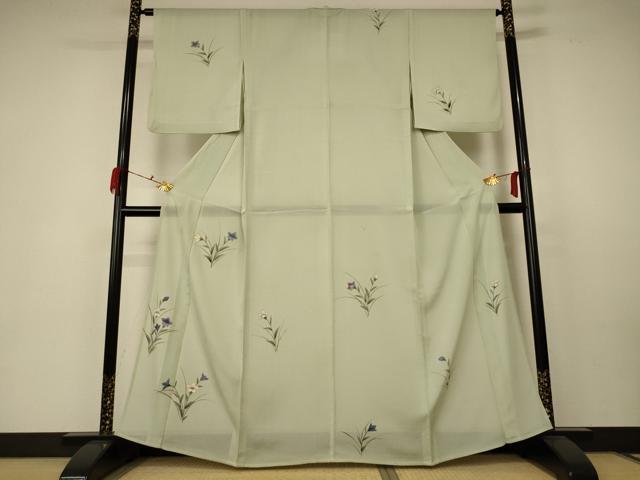平和屋着物＊夏物 訪問着 絽 手描き 草花文 正絹 逸品 AABC1868jd