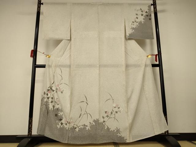 平和屋着物＊夏物 訪問着 絽 草花文 正絹 逸品 未使用 AABC1870jd