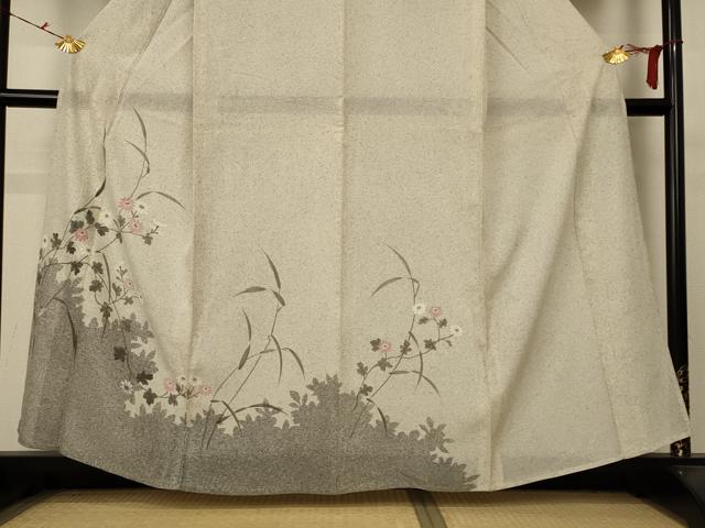 平和屋着物＊夏物 訪問着 絽 草花文 正絹 逸品 未使用 AABC1870jd
