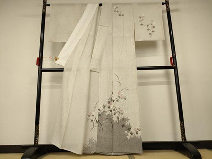平和屋着物＊夏物 訪問着 絽 草花文 正絹 逸品 未使用 AABC1870jd
