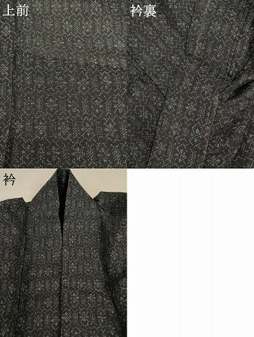 平和屋着物＊夏物 紗紬 幾何学文様 正絹 逸品 AABC1874jd