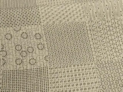 平和屋着物＊夏物 小紋 縦絽 市松文様 正絹 逸品 AABC1877jd