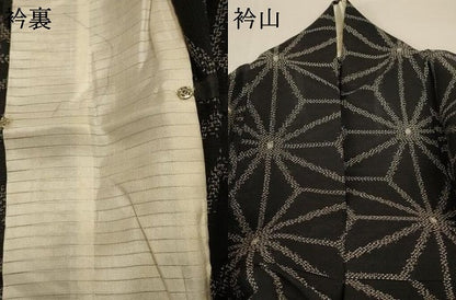 平和屋着物＊夏物 紗紬 麻の葉文様 正絹 逸品 AABC1879jd