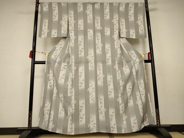 平和屋着物＊夏物 小紋 絽 草花間道 やまと誂製 正絹 逸品 AABC1881jd