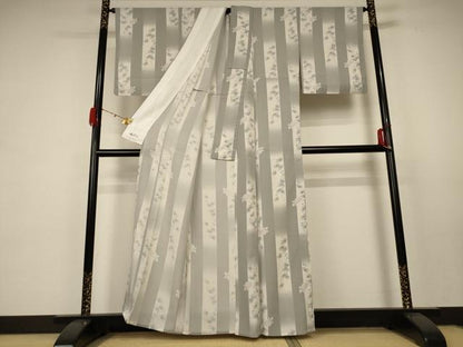 平和屋着物＊夏物 小紋 絽 草花間道 やまと誂製 正絹 逸品 AABC1881jd