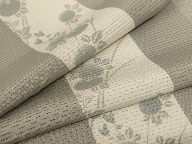 平和屋着物＊夏物 小紋 絽 草花間道 やまと誂製 正絹 逸品 AABC1881jd