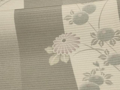 平和屋着物＊夏物 小紋 絽 草花間道 やまと誂製 正絹 逸品 AABC1881jd