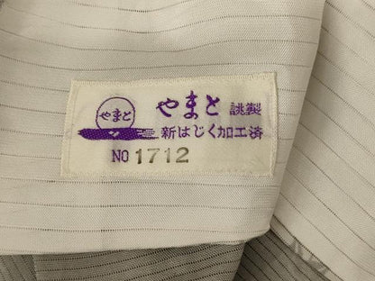 平和屋着物＊夏物 小紋 絽 草花間道 やまと誂製 正絹 逸品 AABC1881jd