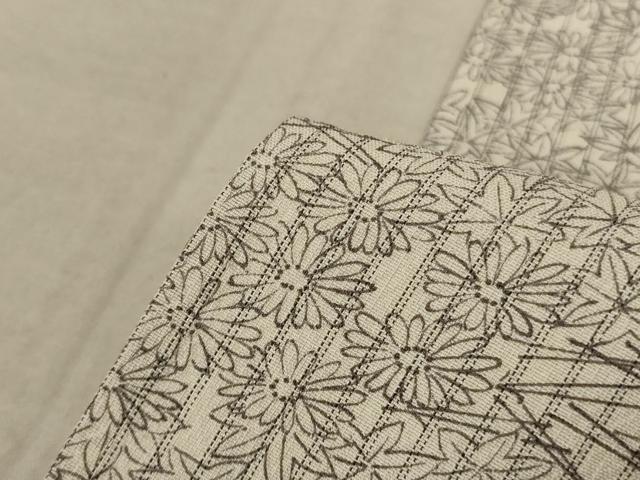 平和屋着物▽上質な小紋　単衣　吹き寄せ文　正絹　逸品　AABC1882jd