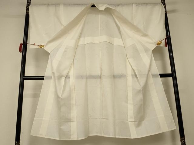 平和屋着物＊夏物 長襦袢 流水文 象牙色 正絹 逸品 AABC1886jd