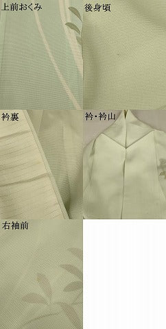 平和屋着物＊夏物 訪問着 絽 草花文 銀彩 正絹 逸品 AABC1887jd