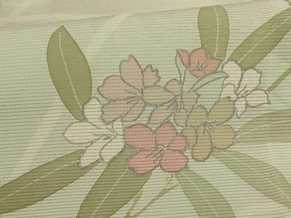 平和屋着物＊夏物 訪問着 絽 草花文 銀彩 正絹 逸品 AABC1887jd