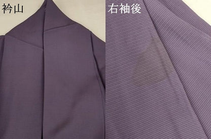 平和屋着物＊夏物 色無地 絽 葡萄鼠色 正絹 逸品 AABC1893jd