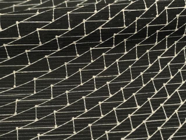 平和屋着物＊夏物 小紋 絽 幾何学文様 正絹 逸品 AABC1897jd