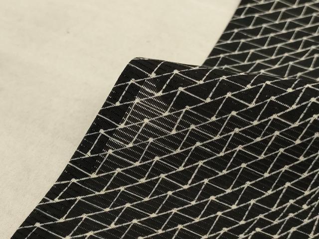 平和屋着物＊夏物 小紋 絽 幾何学文様 正絹 逸品 AABC1897jd