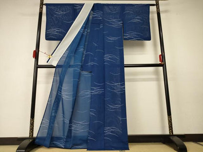 平和屋着物＊夏物 小紋 絽 芝 洗える着物 AABC1899jd