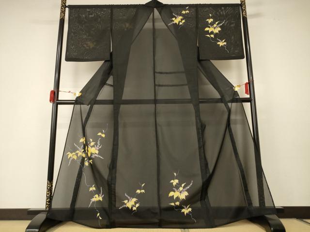 平和屋着物＊夏物 訪問着 絽 草花文 正絹 逸品 AABC1903jd