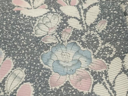 平和屋着物＊夏物 小紋 絽 草花文 洗える着物 AABC1906jd