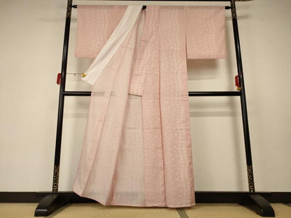 平和屋着物＊夏物 小紋 絽 花間道 洗える着物 AABC1909jd