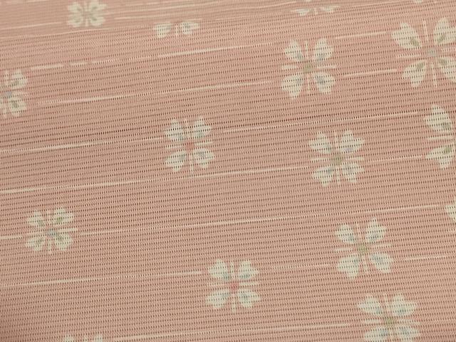 平和屋着物＊夏物 小紋 絽 花間道 洗える着物 AABC1909jd