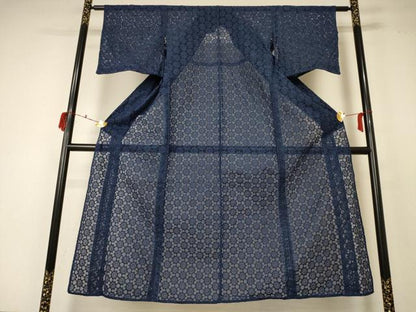 平和屋着物＊夏物 色無地 総レース 花尽し 褐返色 正絹 逸品 未使用 AABC1913jd