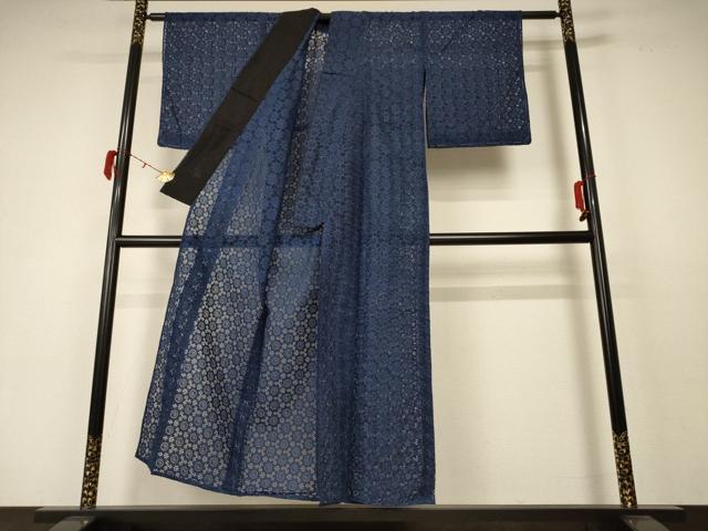 平和屋着物＊夏物 色無地 総レース 花尽し 褐返色 正絹 逸品 未使用 AABC1913jd