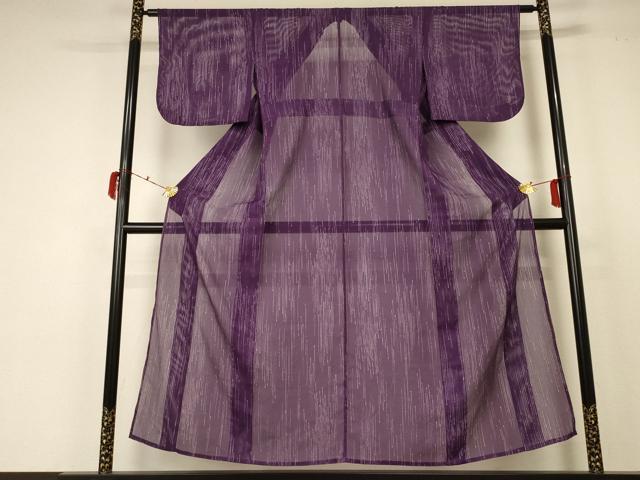 平和屋着物＊夏物 小紋 縦絽 霞文 洗える着物 AABC1915jd