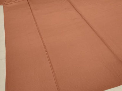 平和屋着物＊夏物 色無地 絽 赭色 正絹 逸品 AABC1917jd