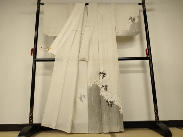 平和屋着物＊夏物 訪問着 絽 草花文 正絹 逸品 AABC1919jd