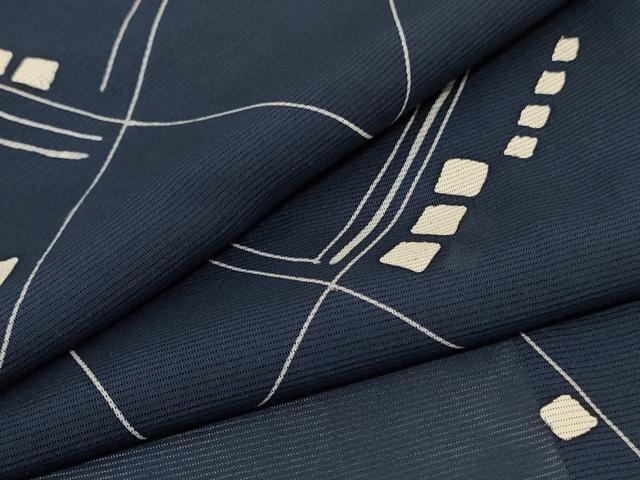 平和屋着物＊夏物 小紋 絽 幾何学文様 正絹 逸品 AABC1920jd