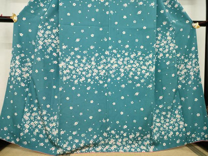 平和屋着物●訪問着　舞桜文　正絹　逸品　AABC1925ck