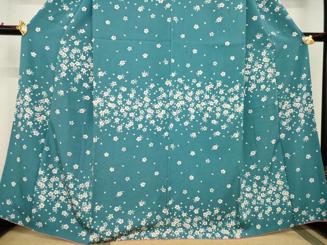 平和屋着物●訪問着　舞桜文　正絹　逸品　AABC1925ck