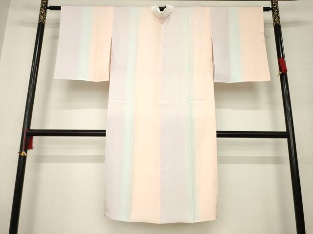 平和屋着物●長襦袢　袷　間道　暈し染め　正絹　逸品　AABC1946ck
