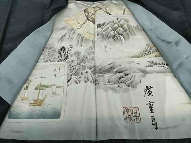 平和屋着物●男性 本場大島紬 アンサンブル 100亀甲 総詰め 正絹 逸品 未使用 AABC1958ck