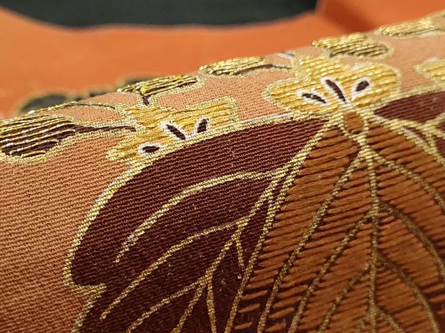 平和屋着物■豪華黒留袖　刺繍　双鶴花松文　金彩　正絹　逸品　AABC2170gw