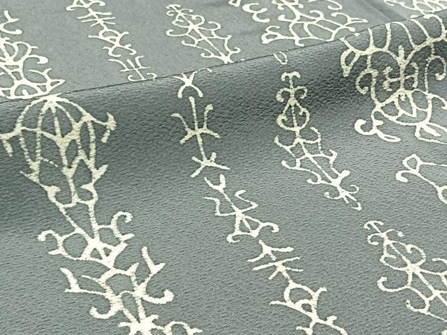 平和屋着物▽上質な小紋 単衣 飾花文 正絹 逸品 AABC2202jh