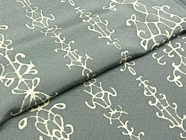 平和屋着物▽上質な小紋 単衣 飾花文 正絹 逸品 AABC2202jh