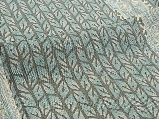 平和屋着物▽上質な小紋 単衣 鳥獣花文 正絹 逸品 AABC2203jh