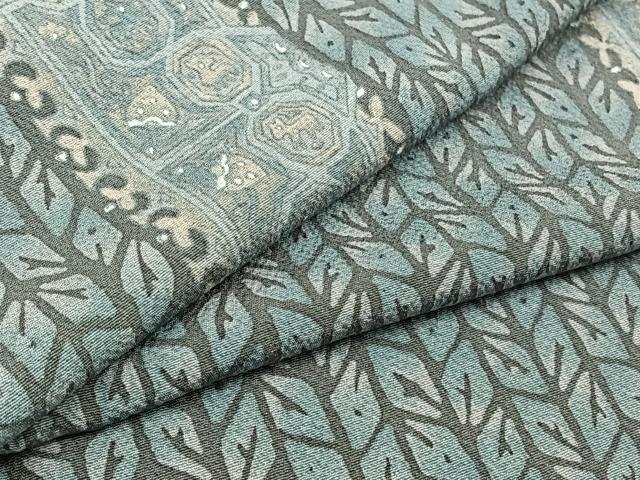 平和屋着物▽上質な小紋 単衣 鳥獣花文 正絹 逸品 AABC2203jh