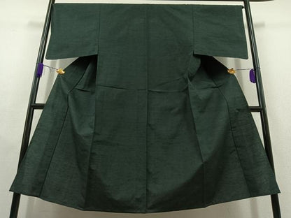 平和屋着物▽男性 紬 単衣 百入茶色 正絹 逸品 AABC2204jh