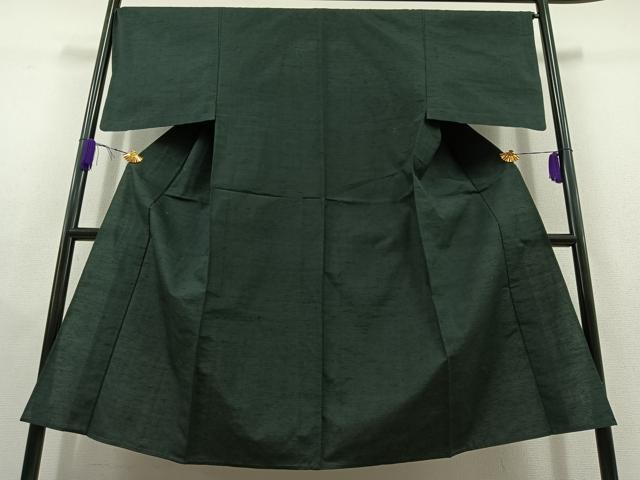 平和屋着物▽男性 紬 単衣 百入茶色 正絹 逸品 AABC2204jh