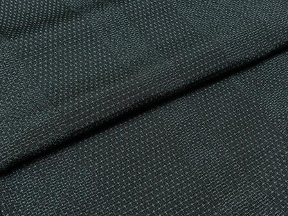 平和屋着物▽本塩沢 単衣 110亀甲 花間道 正絹 逸品 AABC2211jh