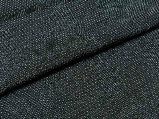 平和屋着物▽本塩沢 単衣 110亀甲 花間道 正絹 逸品 AABC2211jh