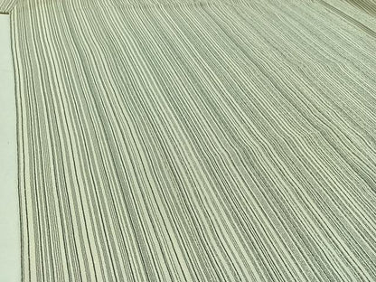 平和屋着物▽本塩沢 単衣 縞 正絹 逸品 AABC2221jh