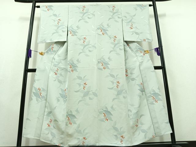 平和屋着物▽上質な小紋 単衣 南天文 正絹 逸品 AABC2223jh